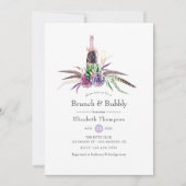 Mystical Succulent Brunch and Bubbly Bridal Shower Invitation (Front)