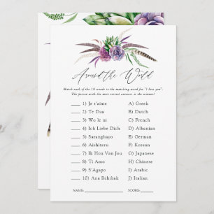 Mystical Succulents Bridal Shower Game Invitation