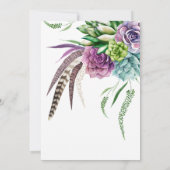 Mystical Succulents Drive By Bridal or Baby Shower Invitation (Back)