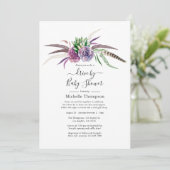 Mystical Succulents Drive By Bridal or Baby Shower Invitation (Standing Front)
