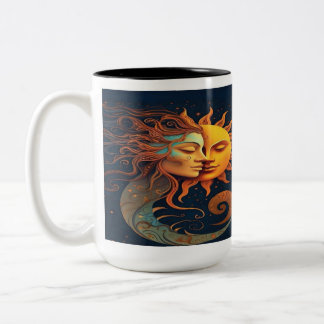 Mystical Sun & Moon Mug – Celestial Art Coffee Cup