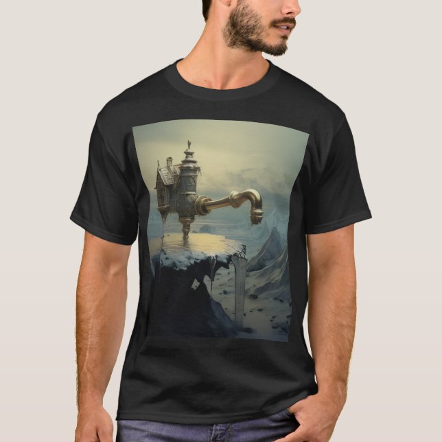 mystical sureal water-poor-over t-shirt (Front)