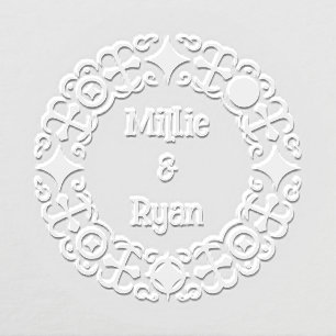 Mystical Symbol Wreath Couple's Wedding Embosser