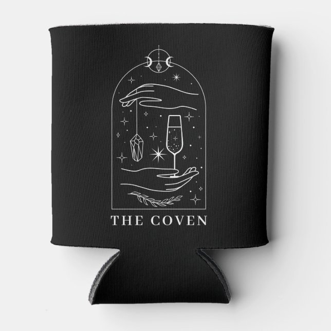 Mystical Tarot Card Bachelorette Party The Coven  Can Cooler (Front)