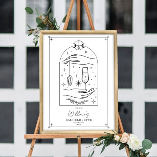 Mystical Tarot Card Bachelorette Party Welcome Poster