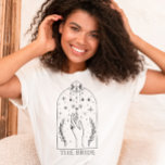Mystical Tarot Card The Bride Bachelorette Party T-Shirt<br><div class="desc">This design features a mystical celestial tarot card inspired design. See the entire collection for more matching items!</div>