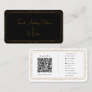 Mystical Tarot Reader Social Media Connection QR Business Card