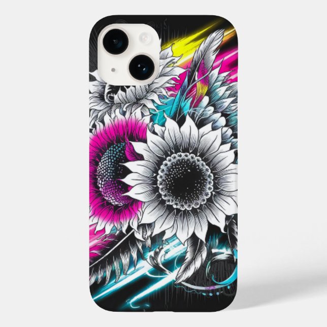 Mystical Tattoo Vibe Vibrant Sunflowers  Case-Mate iPhone Case (Back)