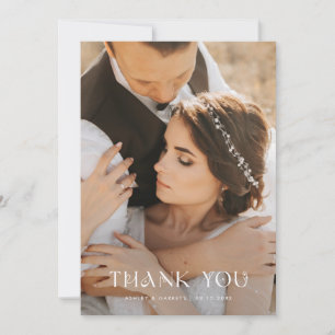 Mystical Terracotta Wedding Photo Thank You Card