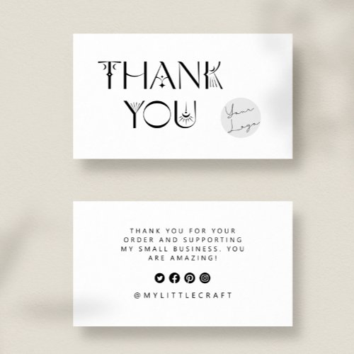 Mystical Thank You For Shopping Small Branding Business Card