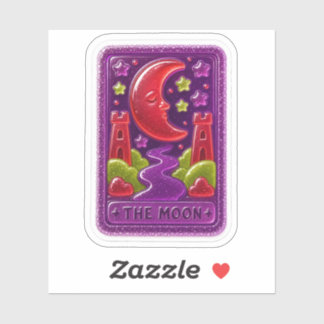 Mystical The Moon Tarot Card Gummy 3D Sticker
