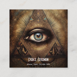Mystical Third Eye, Spiritual Square Business Card