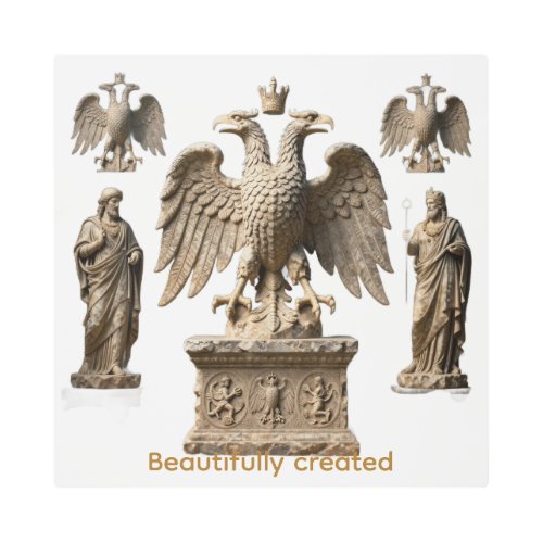 Mystical Totem of the Sacred Double-Headed Eagle R Metal Print