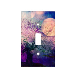 Mystical Tree and Night Moon Light Switch Plate