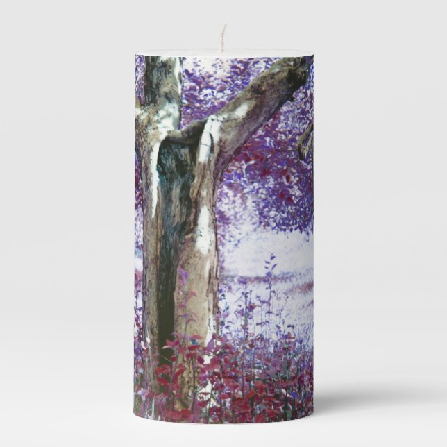 Mystical Tree Pillar Candle (Front)