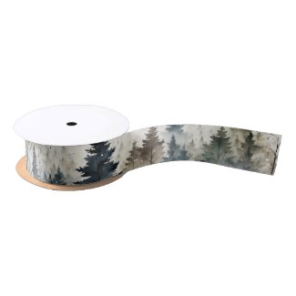 Mystical Trees Satin Ribbon