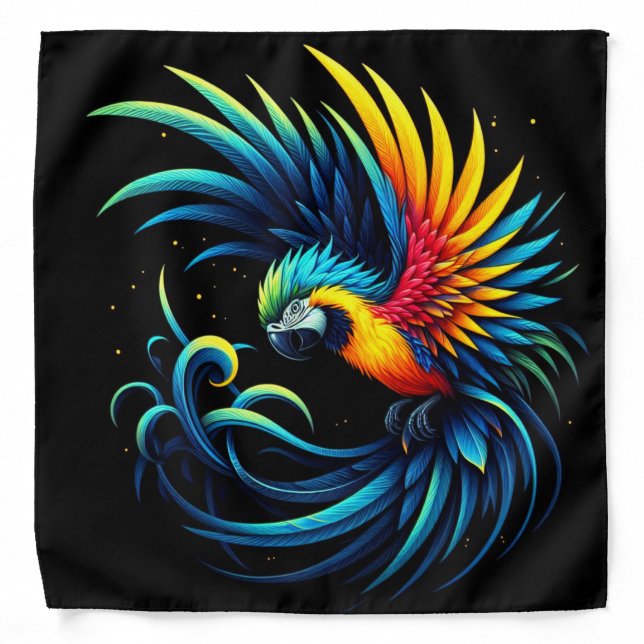 Mystical Tropical Parrot Bandana (Front)