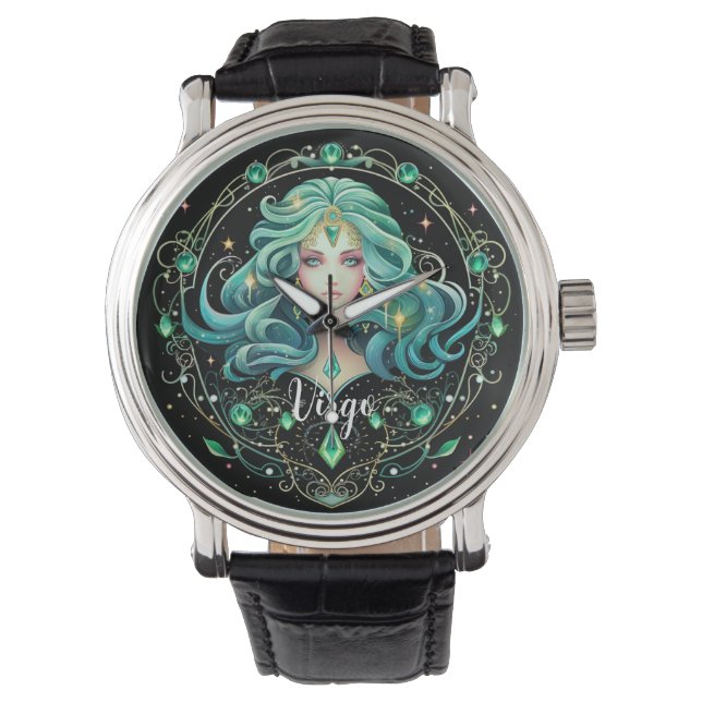 Mystical Virgo Zodiac Artwork  Watch (Front)