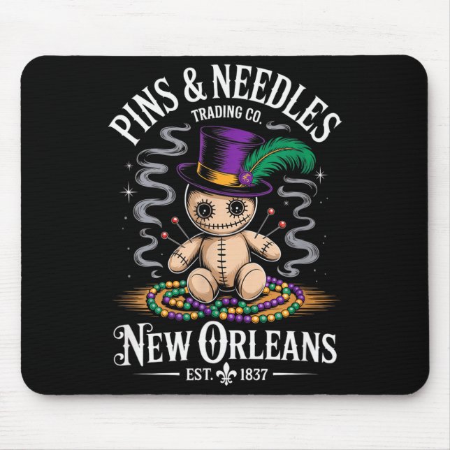 Mystical Voodoo Doll New Orleans Ns And Needles Ar Mouse Pad (Front)