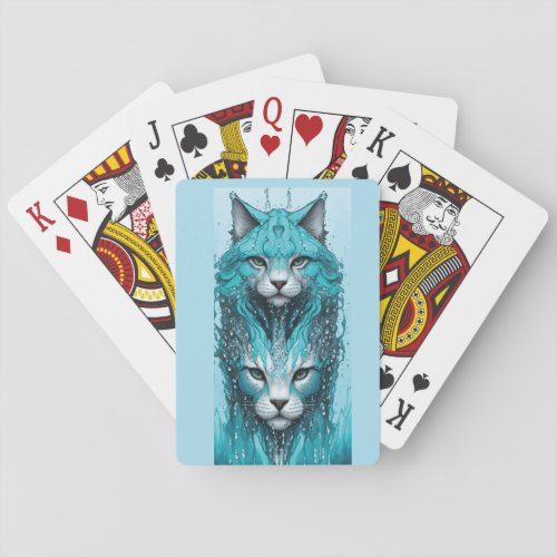 Mystical Water Cats Classic Playing Cards