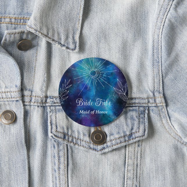 Mystical Watercolor Bachelorette Party Button (In Situ)