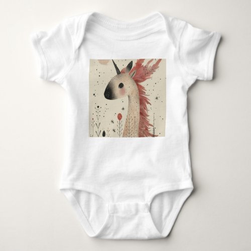 Mystical Watercolor Creatures  Baby Bodysuit