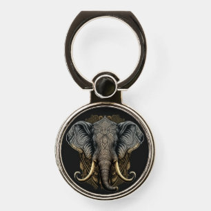 Mystical Watercolor Elephant Phone Ring Stand