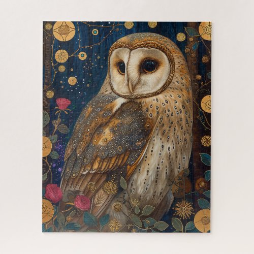 Mystical Whispers Owl in Magical Forest Jigsaw Puzzle