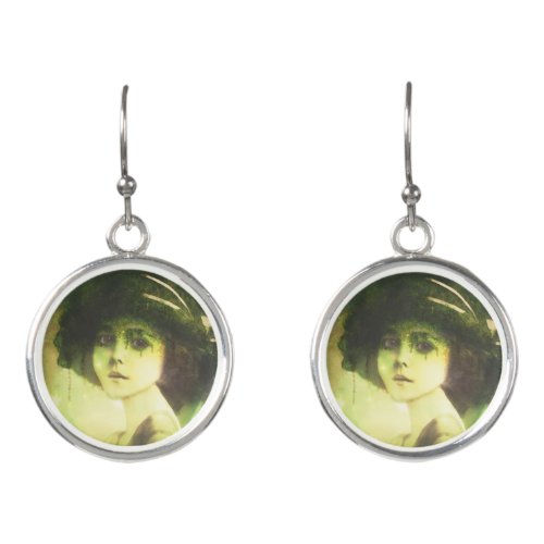 Mystical Willow Tree Fairy Fantasy Art Earrings