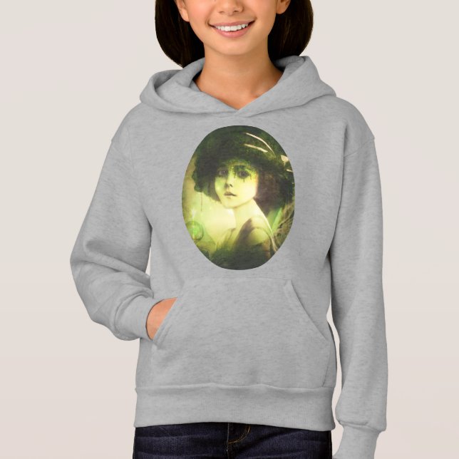 Mystical Willow Tree Fairy Fantasy Art Hoodie (Front)