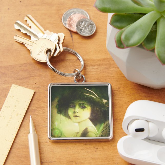 Mystical Willow Tree Fairy Fantasy Art Keychain (Desk)