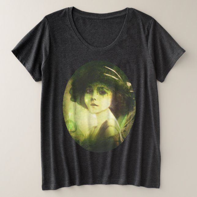 Mystical Willow Tree Fairy Fantasy Art Plus Size T-Shirt (Design Front)