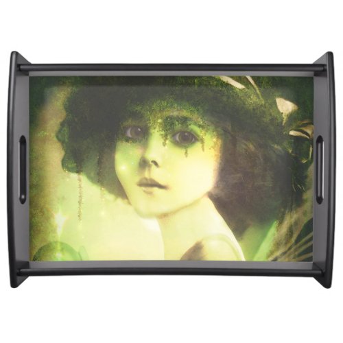 Mystical Willow Tree Fairy Fantasy Art Serving Tray