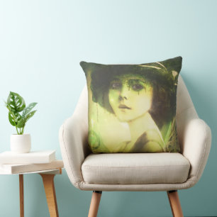 Mystical Willow Tree Fairy Fantasy Art Throw Pillow