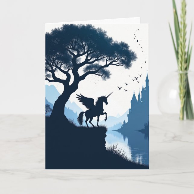 Mystical Winged Birthday Card (Front)