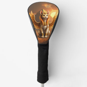 Mystical Winged Cat Sphinx – Egyptian Fantasy Art. Golf Head Cover