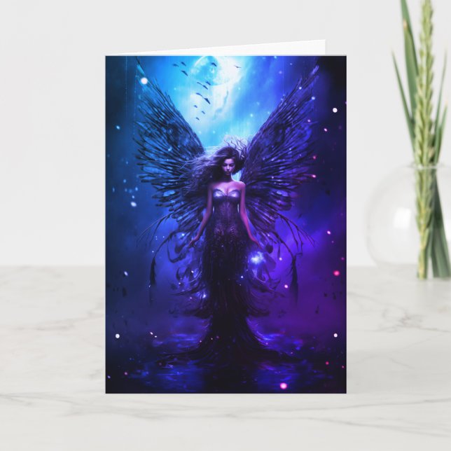 Mystical Winged Goddess Greeting card! Thank You Card (Front)