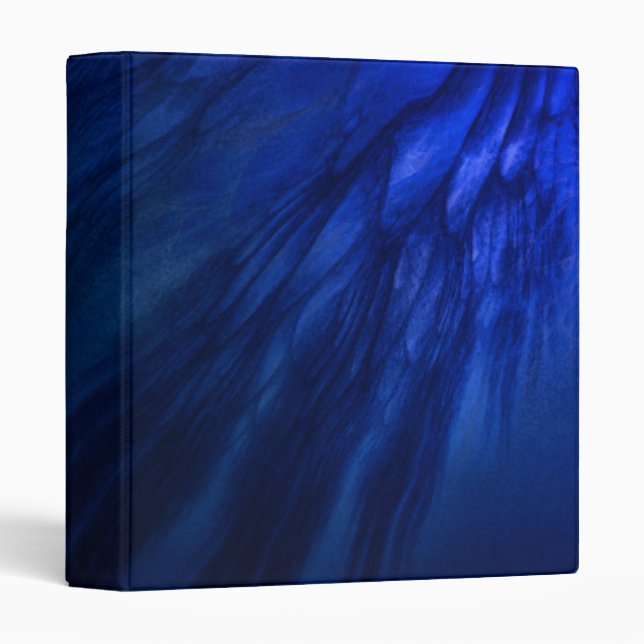 Mystical Wings with Deep Blue Feathers 3 Ring Binder (Front/Spine)