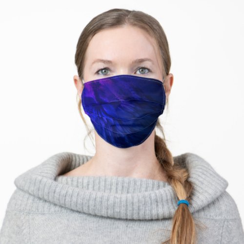 Mystical Wings with Deep Blue Feathers Adult Cloth Face Mask