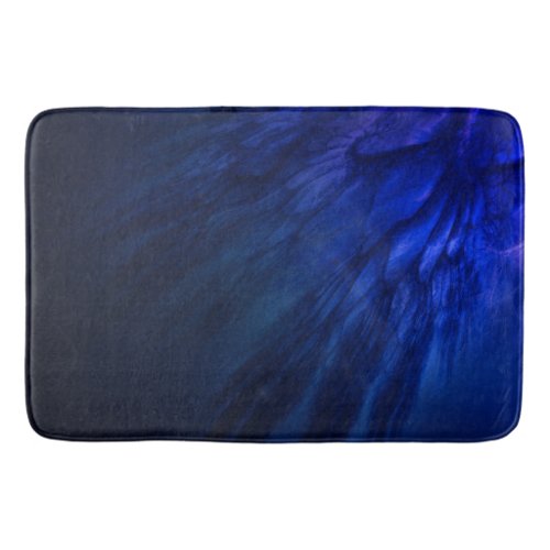 Mystical Wings with Deep Blue Feathers Bath Mat