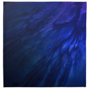 Mystical Wings with Deep Blue Feathers Cloth Napkin