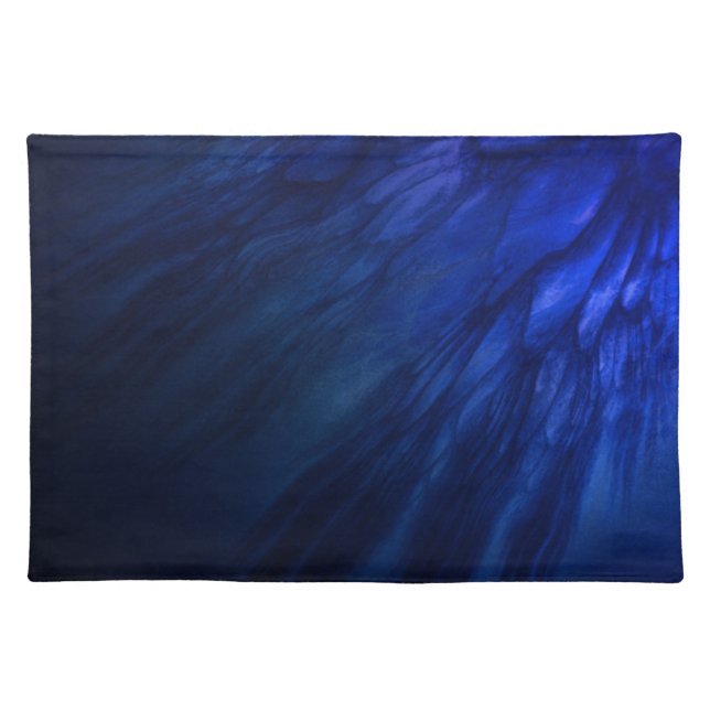 Mystical Wings with Deep Blue Feathers Cloth Placemat (Front)