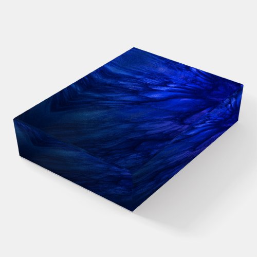 Mystical Wings with Deep Blue Feathers Paperweight