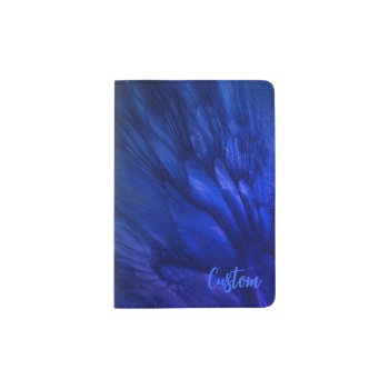 Mystical Wings With Deep Blue Feathers Passport Holder by idyllfire at Zazzle