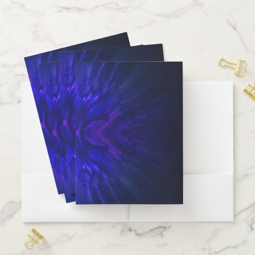 Mystical Wings with Deep Blue Feathers Pocket Folder