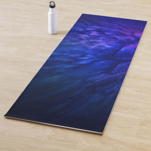 Mystical Wings with Deep Blue Feathers Yoga Mat