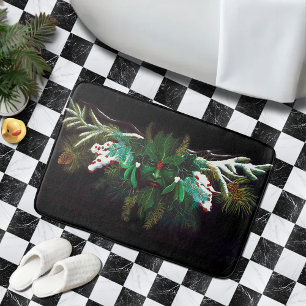 Mystical Winter Fantasy Green Man Celtic Pagan Bath Mat