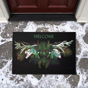 Mystical Winter Fantasy Green Man Celtic Pagan Doormat
