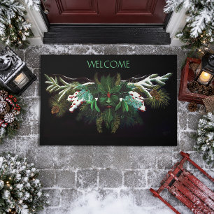 Mystical Winter Fantasy Green Man Celtic Pagan Doormat
