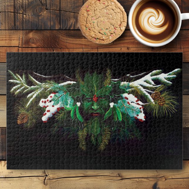 Mystical Winter Fantasy Green Man Celtic Pagan Jigsaw Puzzle (Creator Uploaded)